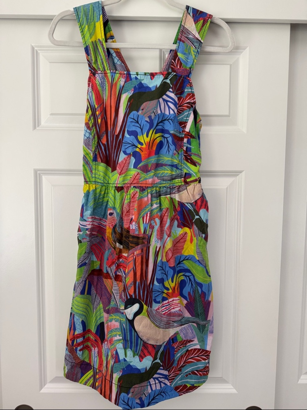 Anthropologie The Art of Orane Sigal Tropical Bird Print Dress Size: M NWOT